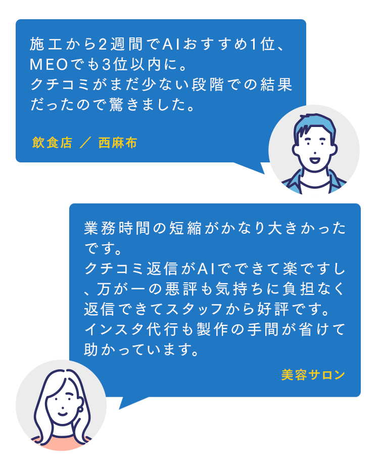 AIO Commit導入店舗の飲食店・美容サロンから寄せられた利用者の声